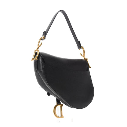 Christian Dior Grained Calfskin Saddle Bag Black 3 of 10