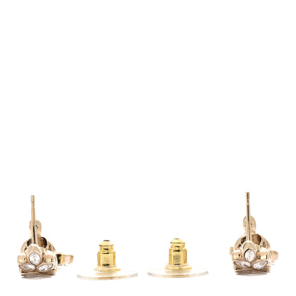 Chanel Crystal Sparkling Wheat CC Long Drop Earrings Gold 3 of 6