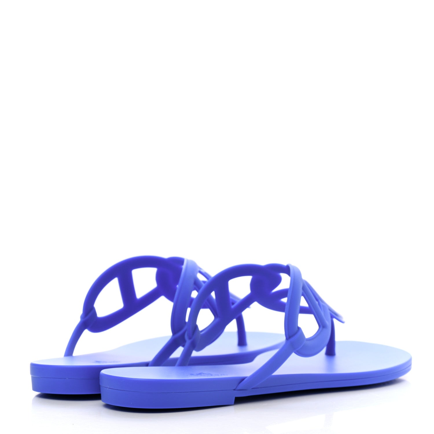 Hermes Rubber Womens Egerie Sandals 41 Bleu Outremer 4 of 7