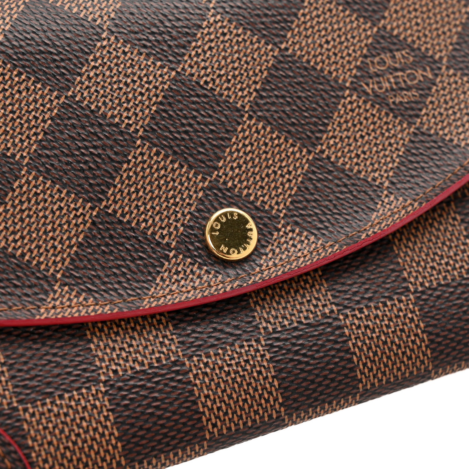 Louis Vuitton Damier Ebene Caissa Wallet Cherry 8 of 9