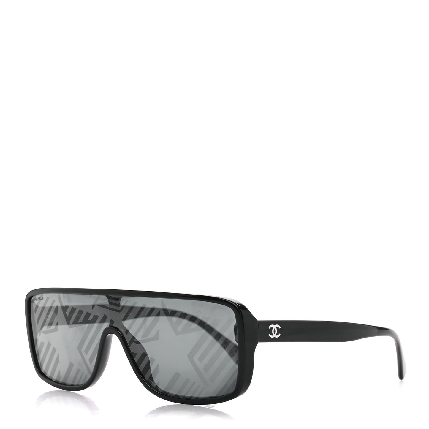 Acetate Shield 71540 Sunglasses Black