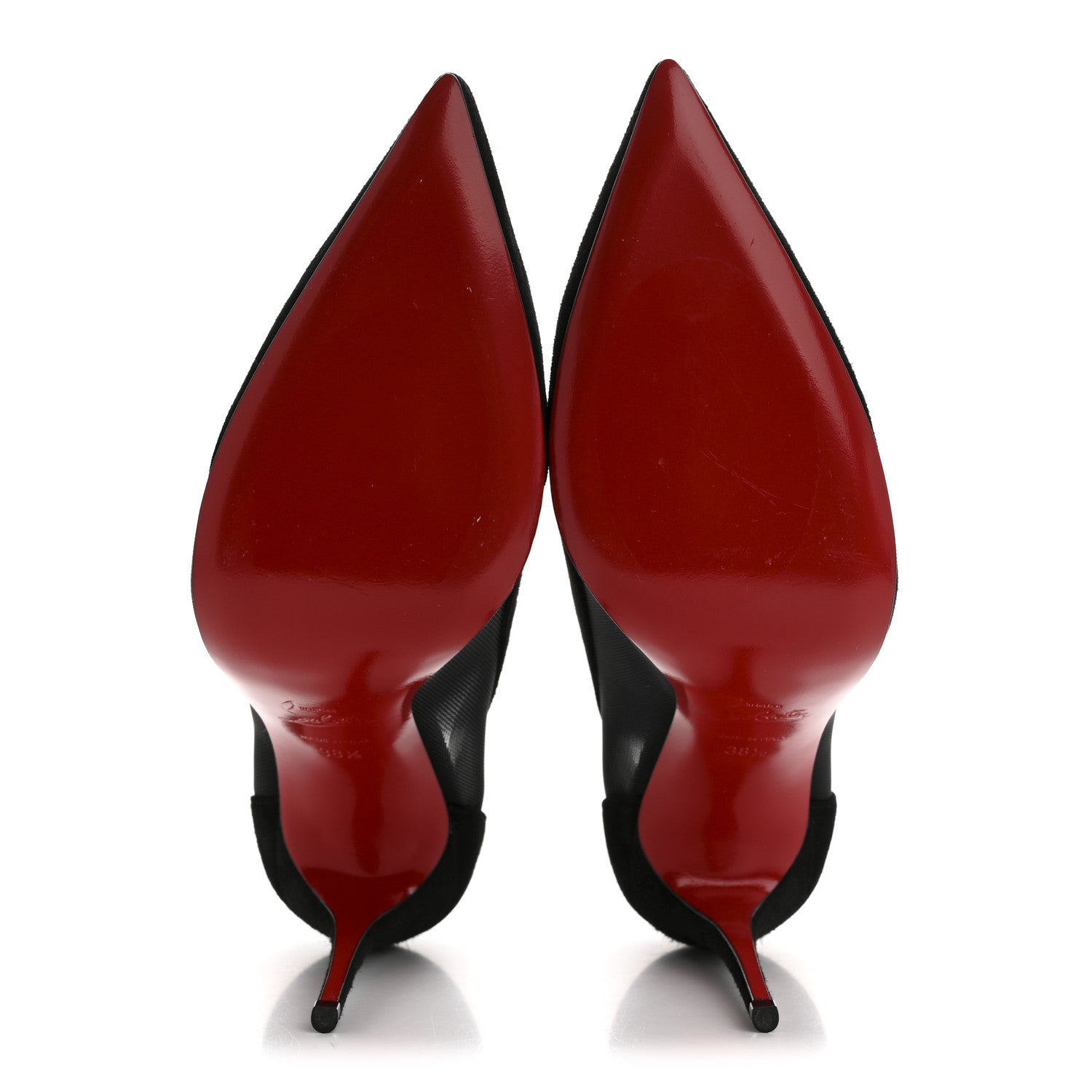 Christian Louboutin Veau Velours Rete Galativi 100 Pumps 38.5 Black 6 of 8