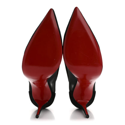 Christian Louboutin Veau Velours Rete Galativi 100 Pumps 38.5 Black 6 of 8