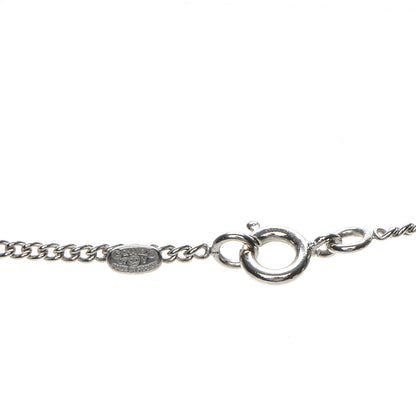Chanel Enamel CC Necklace White Silver 5 of 6
