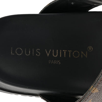 Louis Vuitton Monogram Bom Dia Mule Sandals 38 Black 8 of 14