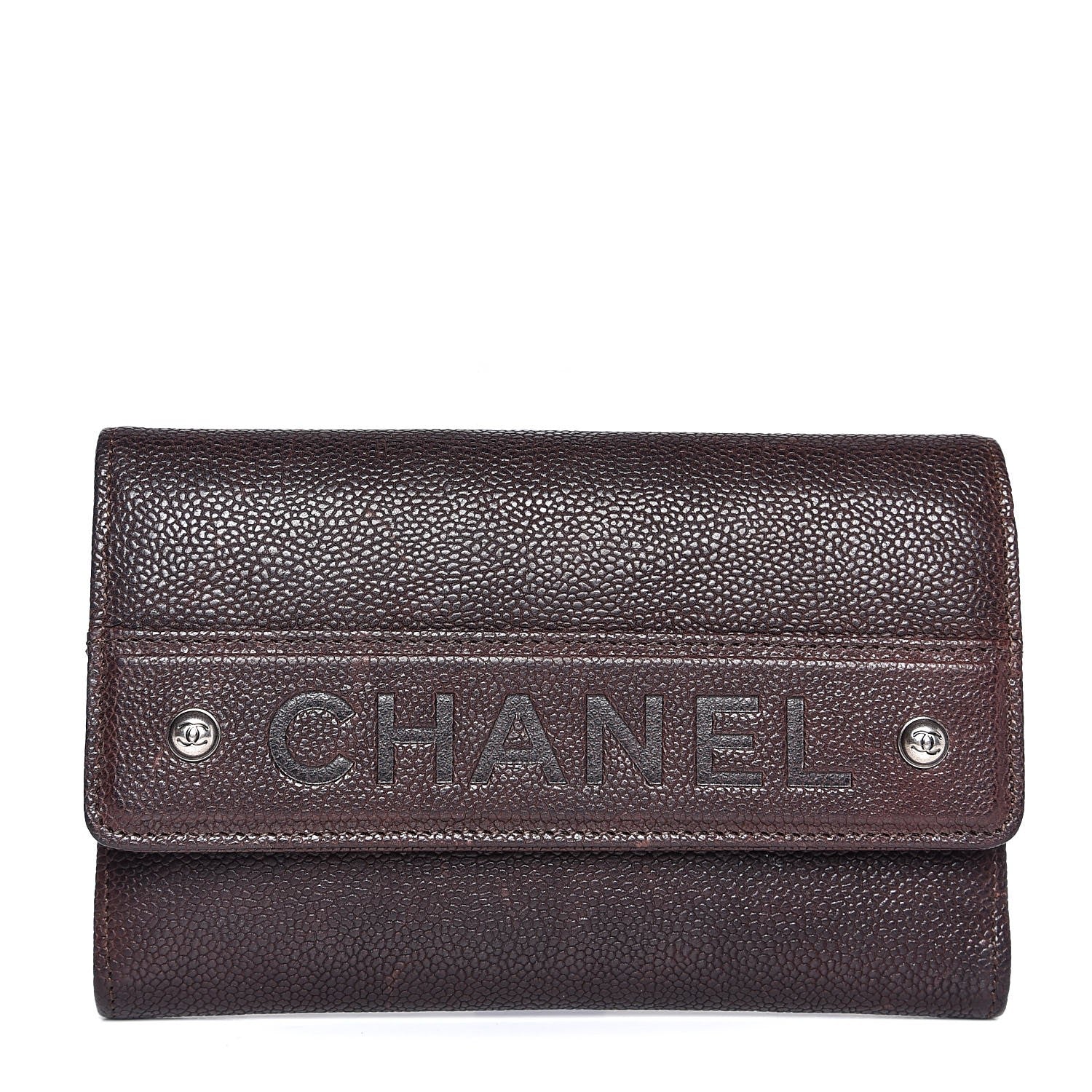 Chanel Caviar Outdoor Ligne Wallet Brown 1 of 11