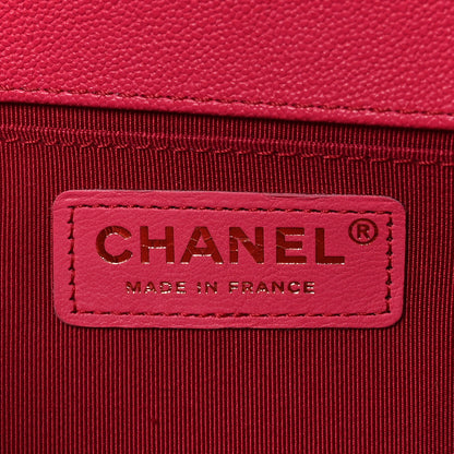 Chanel Caviar Quilted Medium Boy Flap Dark Pink 6 of 10