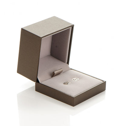 Gucci 18K White Gold GG Tissue Stud Earrings 7 of 7