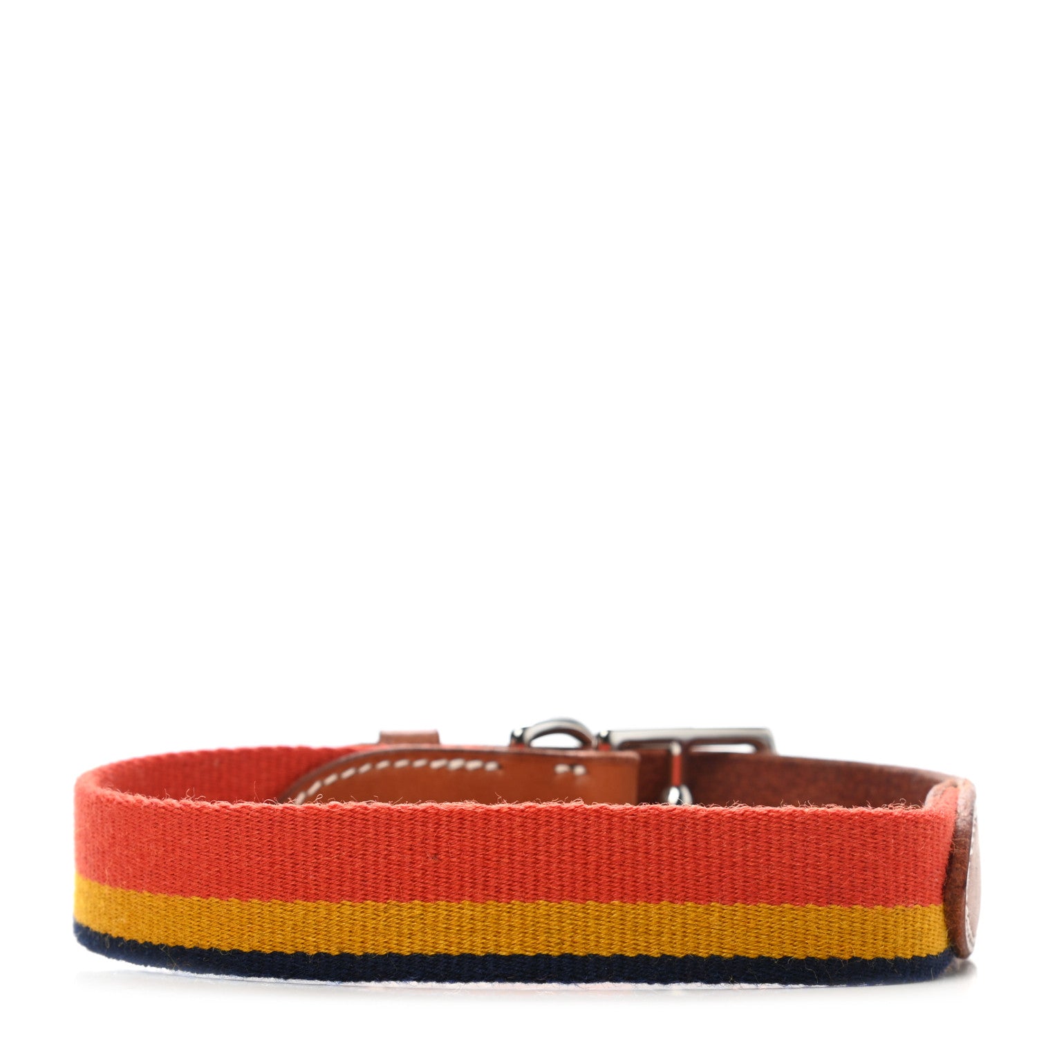 Hermes Toile Natural Bridle Robocar II Dog Collar M Dark Irish 2 of 4
