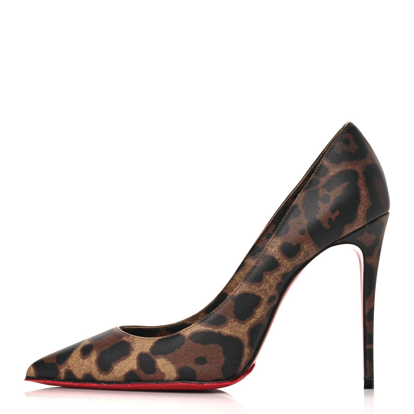 Calfskin Leopard Print Kate 100 Pumps 37 Brown