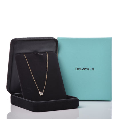 Tiffany 18K Rose Gold Diamond Heart Pendant Necklace 7 of 7