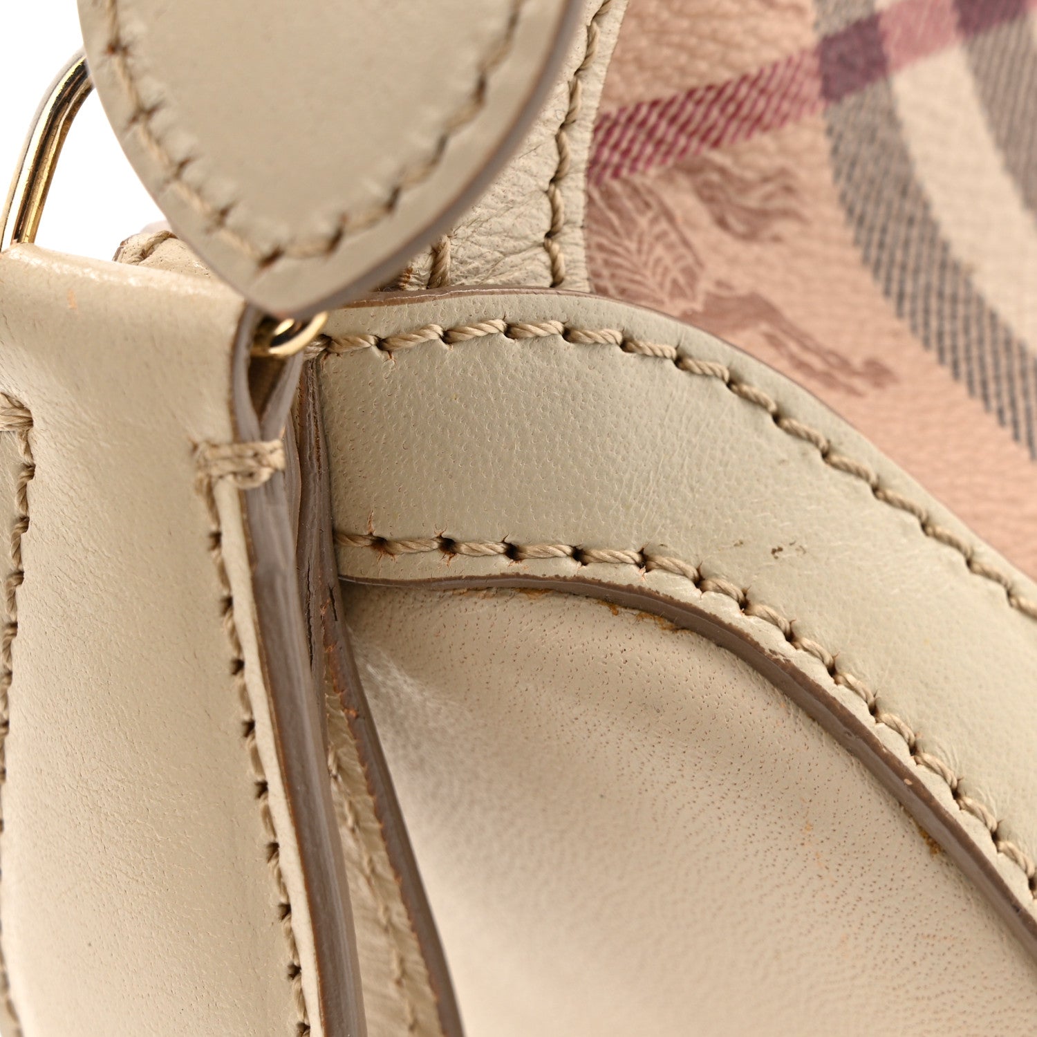 Burberry Haymarket Check Small Orchard Bowling Bag White 14 of 17