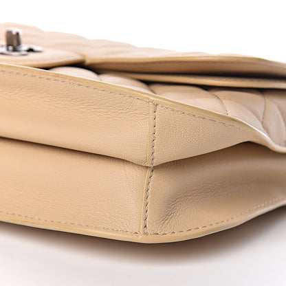 Chanel Lambskin Quilted Large Natural CC Flap Beige 11 of 12