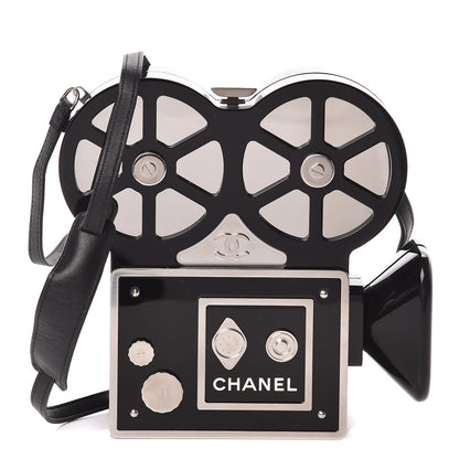 Chanel Plexiglass Crystal Buonasera Film Projector Minaudiere Clutch Black 1 of 13