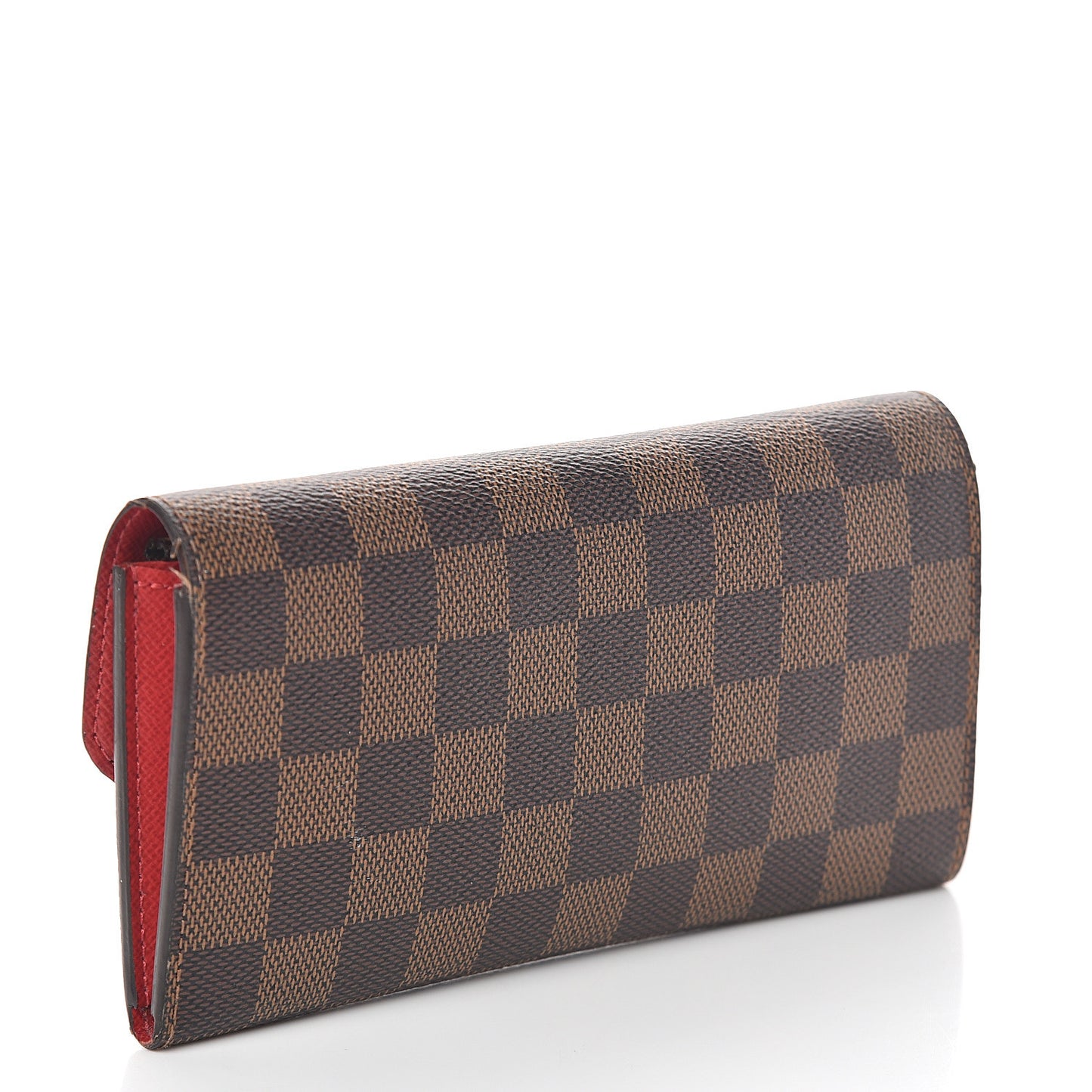 Damier Ebene Emilie Wallet Red