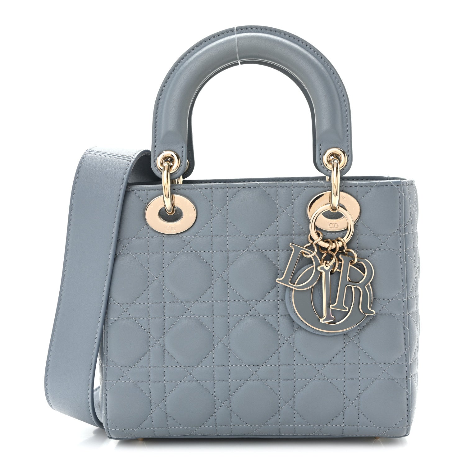 Christian Dior Lambskin Cannage Small My ABCDior Lady Dior Cloud Blue 1 of 10