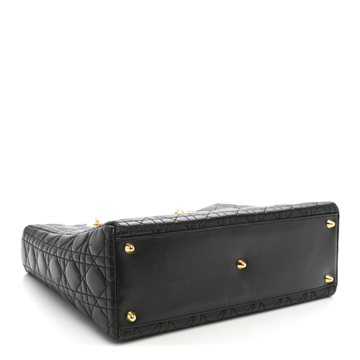 Christian Dior Lambskin Cannage Large Lady Dior Black Black 4 of 12