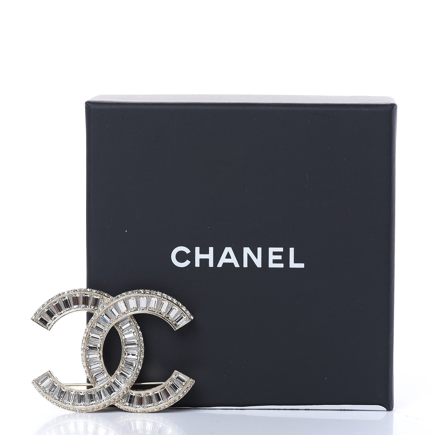 Chanel Baguette Crystal CC Brooch Gold 5 of 5
