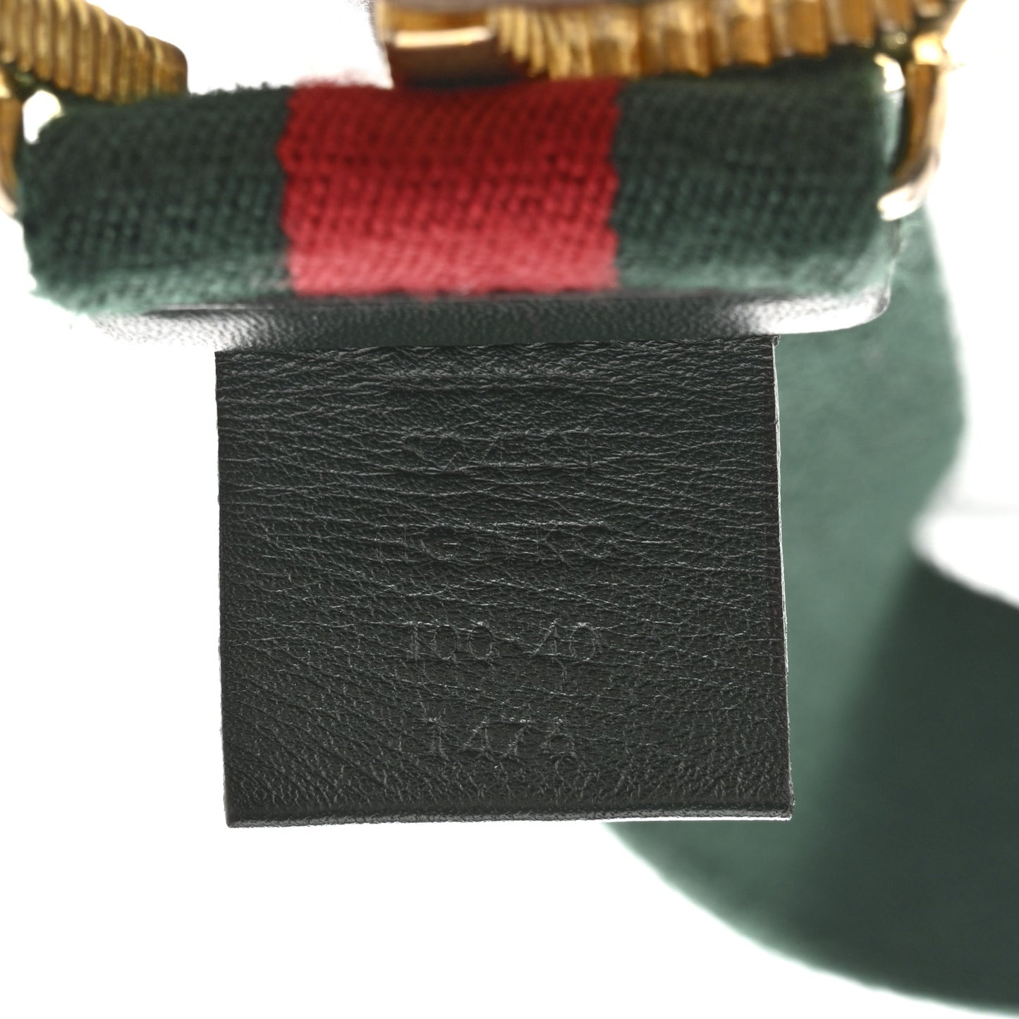 Canvas Torchon Double G Web Belt 100 40 Verde
