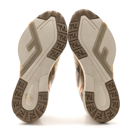 Fendi Fabric Calfskin Rubber Transparent Mens Fendi Flow Low Top Sneakers 12 Beige Tartufo 5 of 11