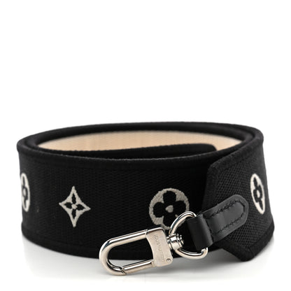 Louis Vuitton Jacquard Bandouliere Shoulder Strap Cream Black 1 of 4