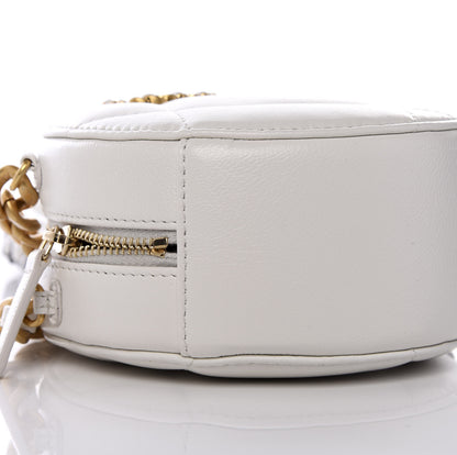Chanel Goatskin Quilted 19 Round Clutch With Chain White 6 of 8
