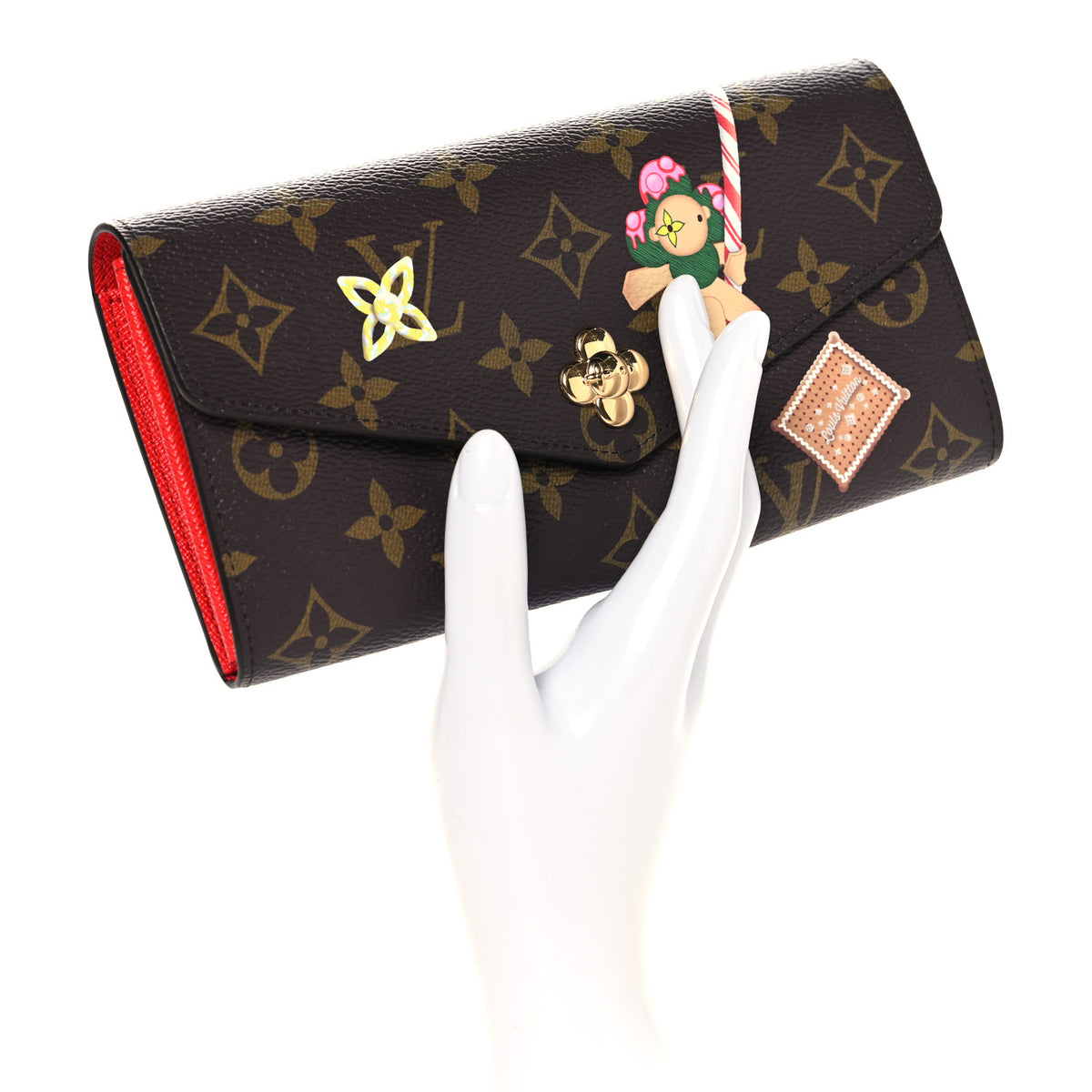 Louis Vuitton Monogram Candy Factory Sarah Wallet Candy Red 2 of 7