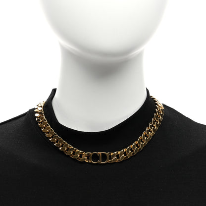 Christian Dior Metal Danseuse Etoile Chain Choker Necklace Gold 2 of 5