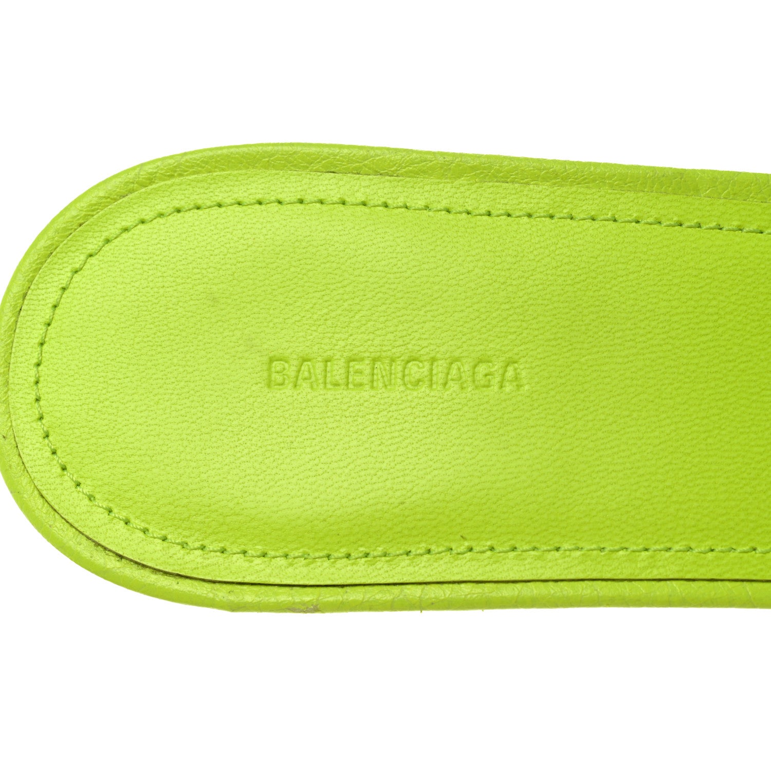 Balenciaga Agneau Arena Cagole 50mm Slide Sandals 39 Fluo Yellow 7 of 10