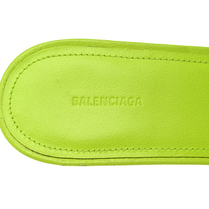 Balenciaga Agneau Arena Cagole 50mm Slide Sandals 39 Fluo Yellow 7 of 10