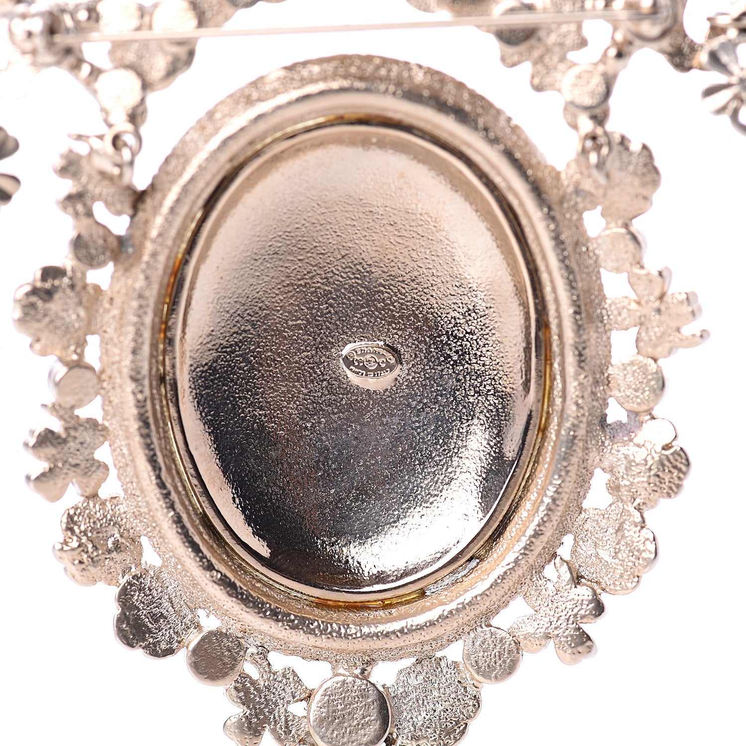 Chanel Metal Swing Pearl Crystal Charms Brooch Gold 3 of 4