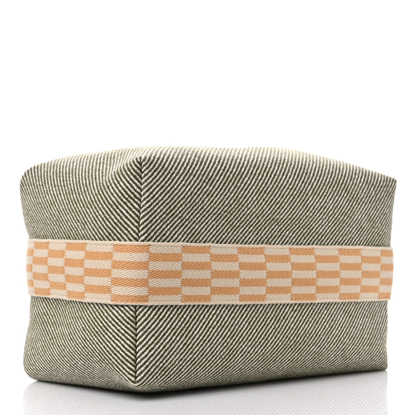 Wool Large Bride-A-Brac H Natte Pouch Vert Foret