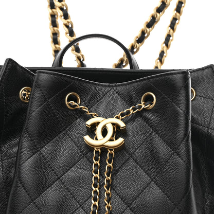 Chanel Caviar Quilted Large Chanel 25 Backpack Black 8 of 11