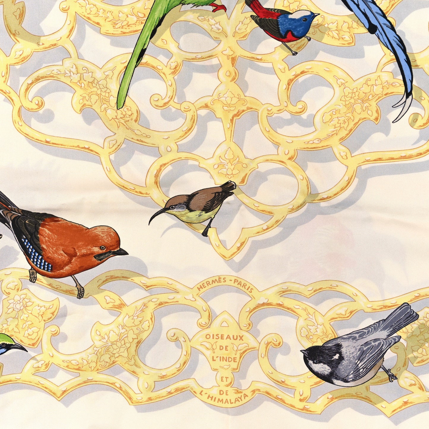 Silk Oiseaux De L’Inde Et De L’Himalaya 90 Scarf