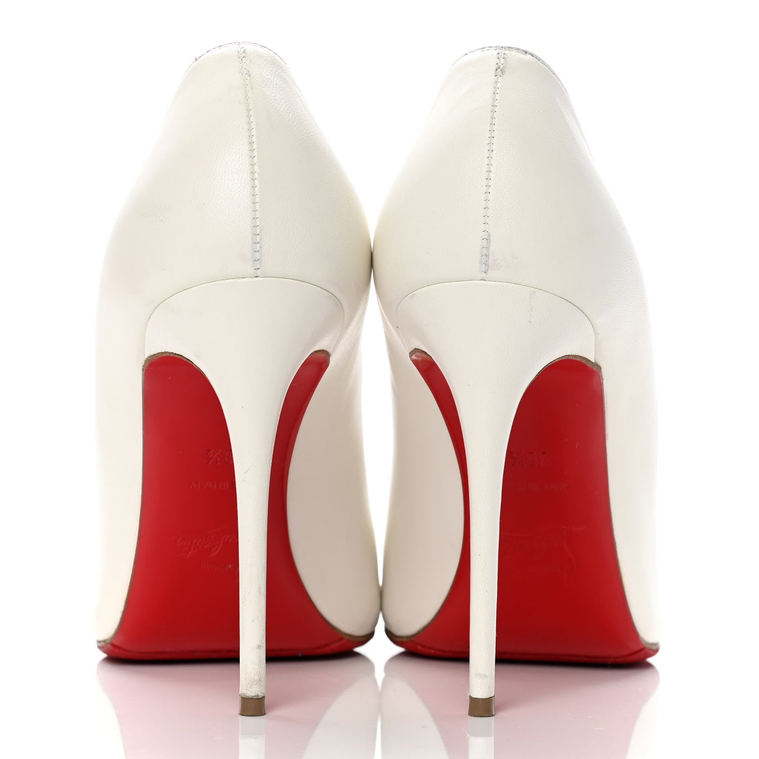 Christian Louboutin Kid Bareta 100 Pumps 38.5 Neige Light Gold 6 of 11