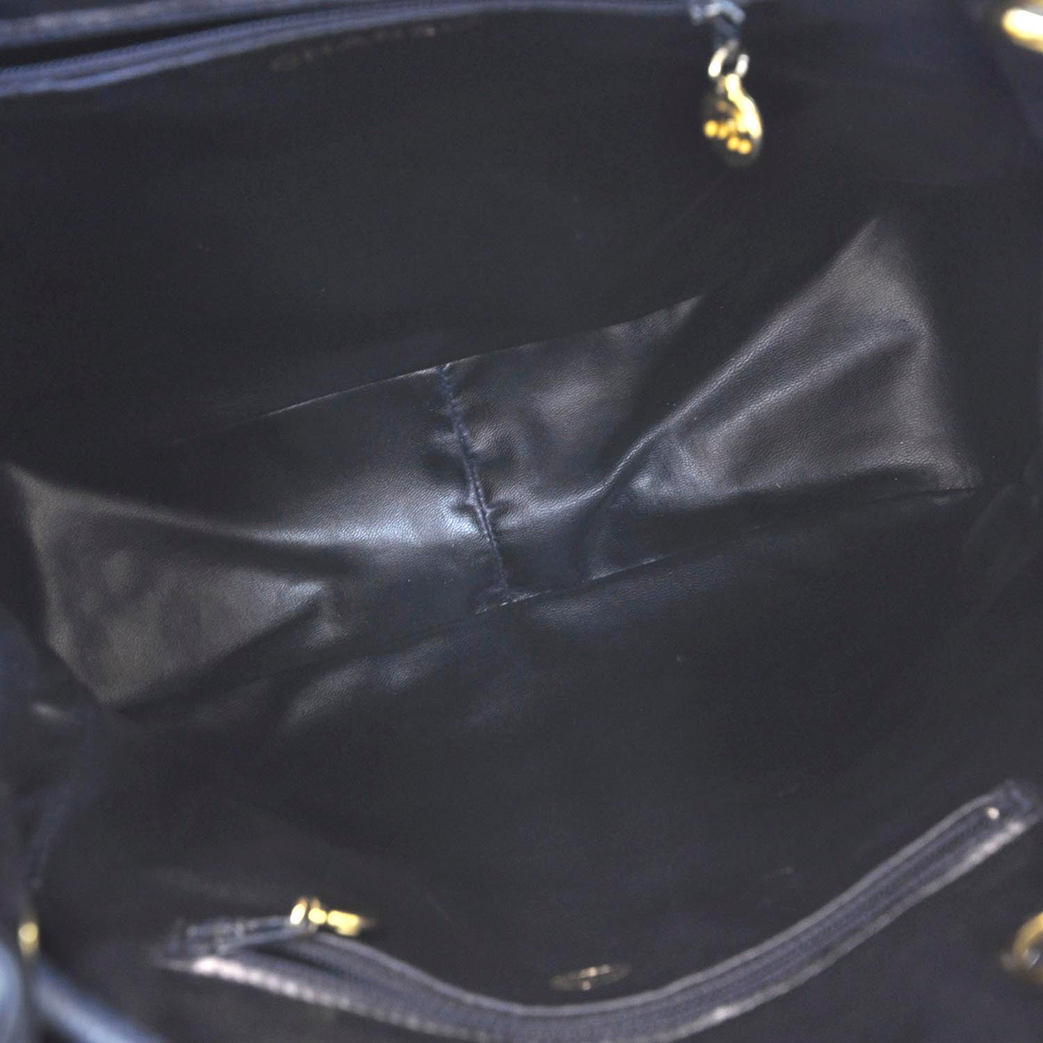 Chanel Caviar Quilted Backpack Navy Blue 7 of 10