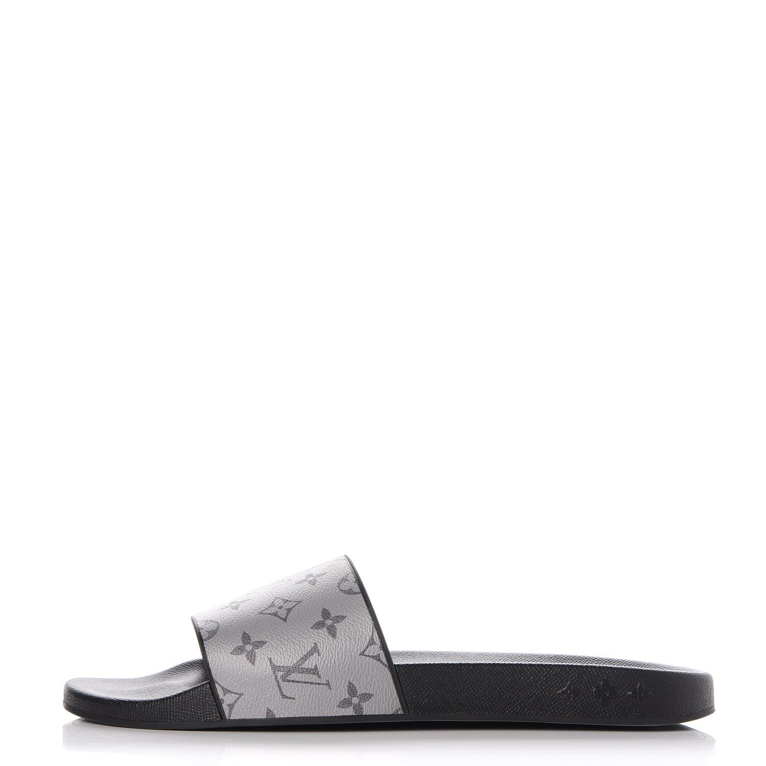 Louis Vuitton Rubber Monogram Eclipse Split Mens Waterfront Mules 13 Black 1 of 11