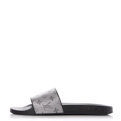 Louis Vuitton Rubber Monogram Eclipse Split Mens Waterfront Mules 13 Black 1 of 11