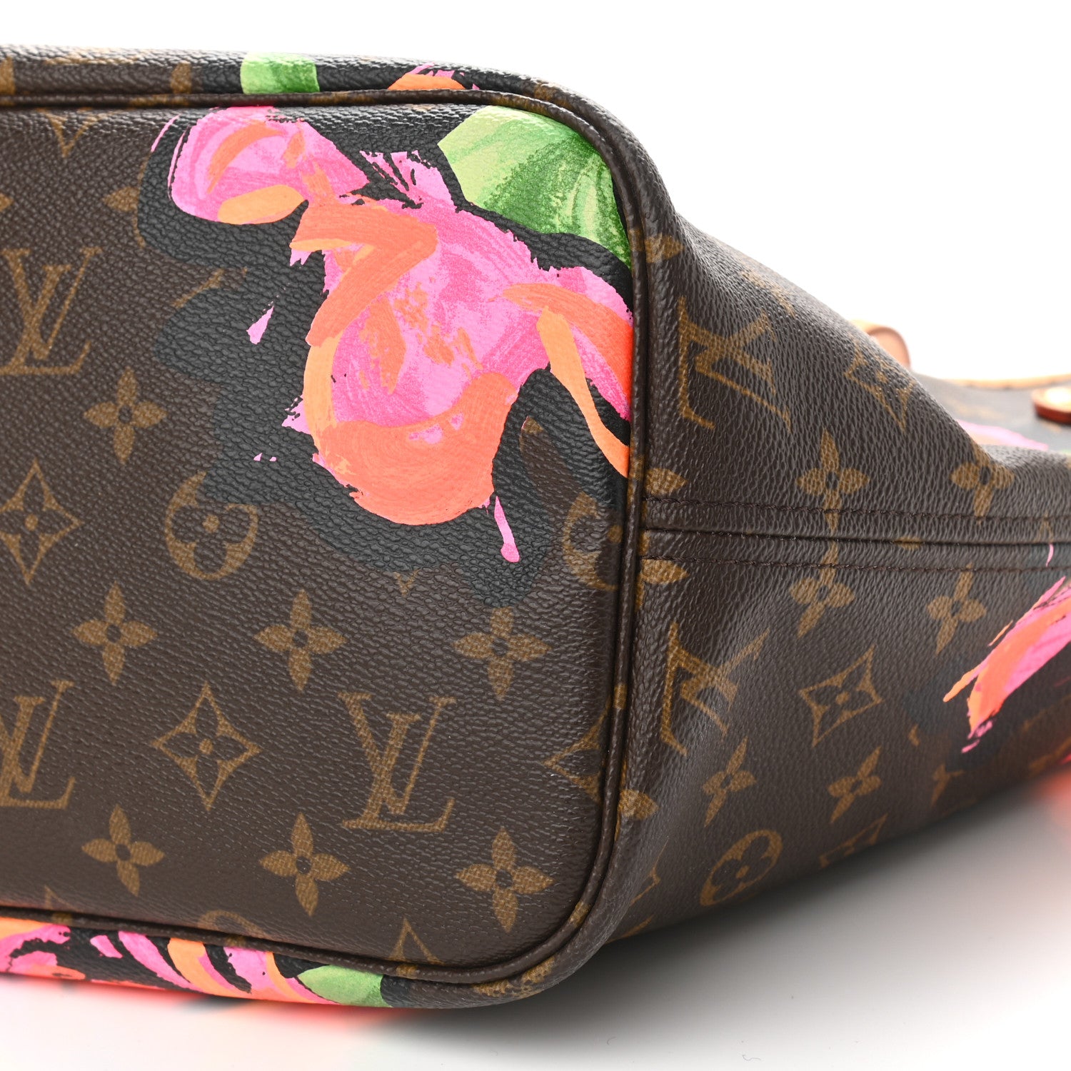 Louis Vuitton Monogram Roses Neverfull MM 9 of 10