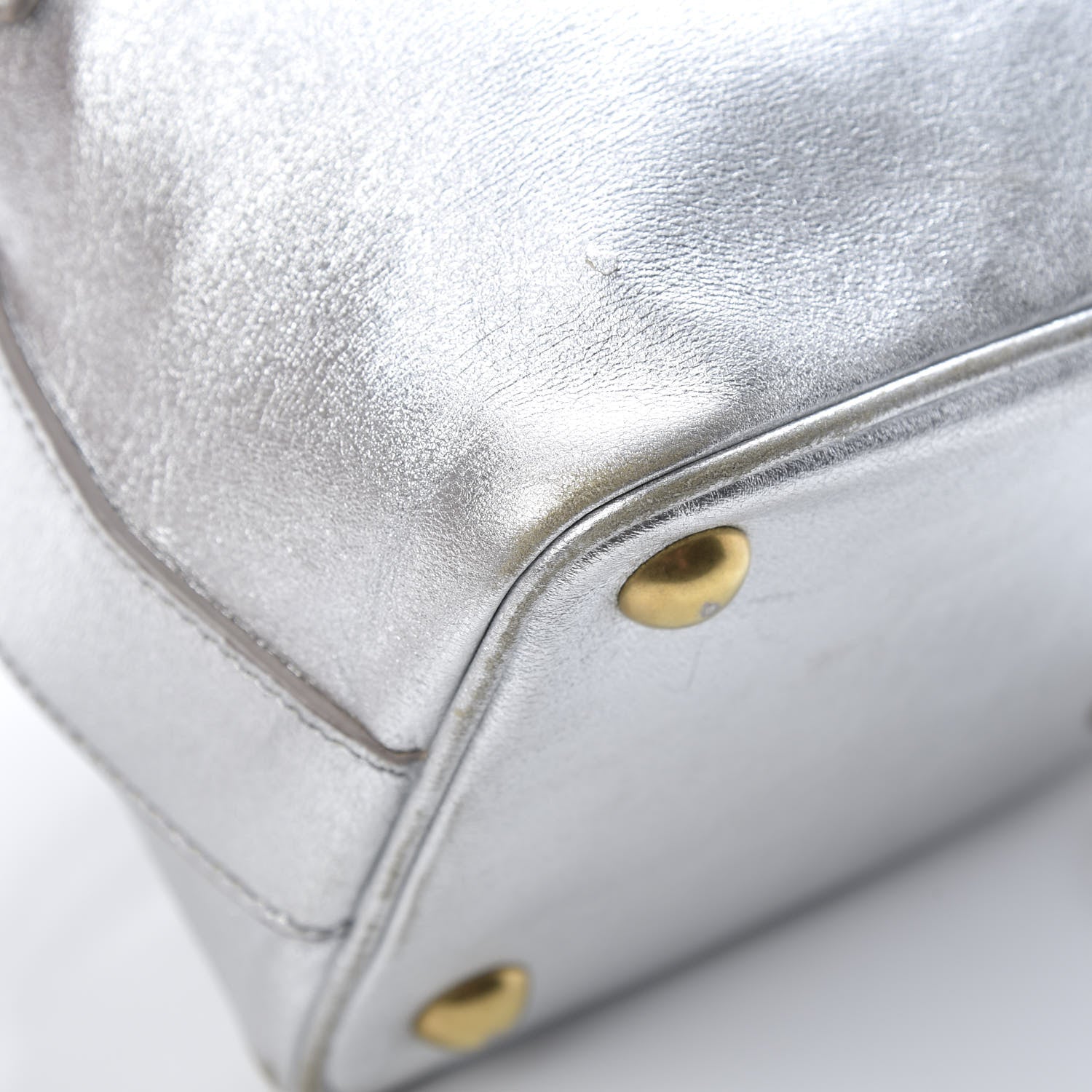 Saint Laurent Metallic Calfskin Small Emmanuelle Bucket Bag Silver 12 of 19