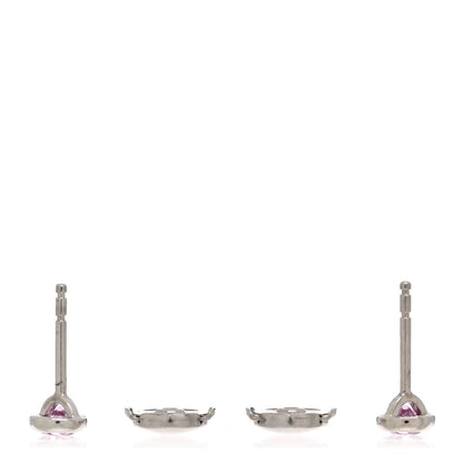 Tiffany Sterling Silver Pink Sapphire Elsa Peretti Color By The Yard Earrings 3 of 4