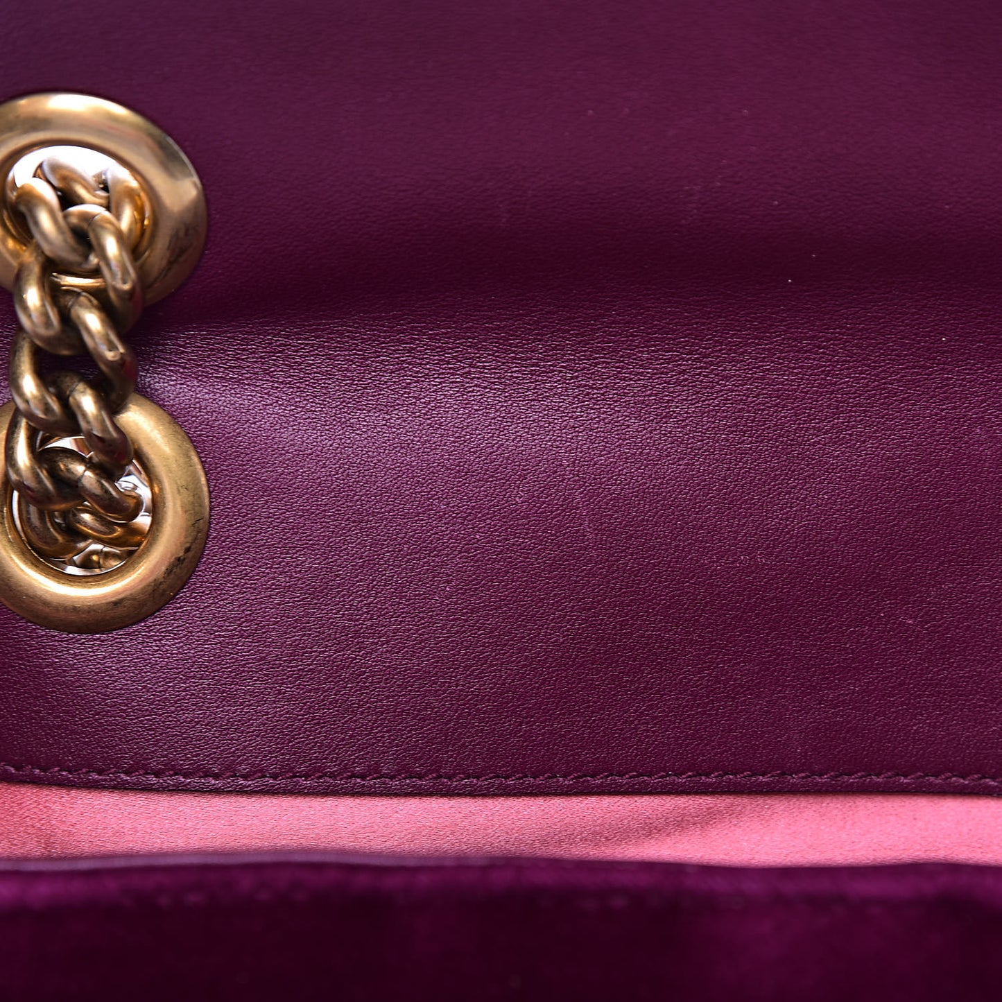 Velvet Matelasse Mini GG Marmont Shoulder Bag Fuchsia Violet Cyclamen