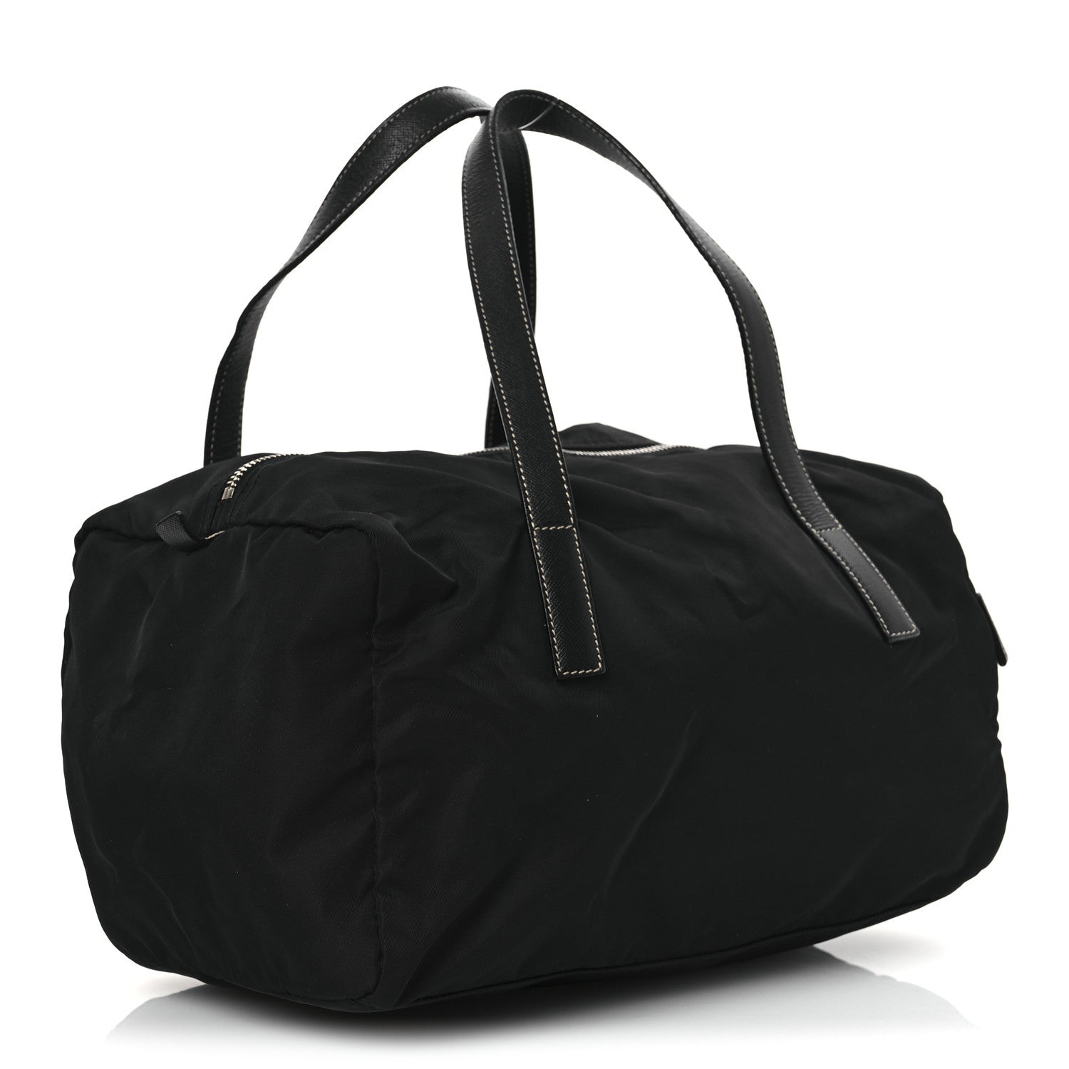 Prada Tessuto Nylon Semitracolla Shoulder Bag Black 3 of 12