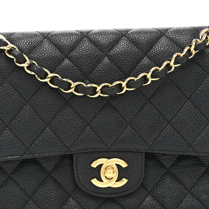 Chanel Caviar Quilted Medium Double Flap Black 8 of 10