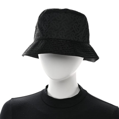 Burberry Nylon Jacquard TB Monogram Bucket Hat XL Black 2 of 7