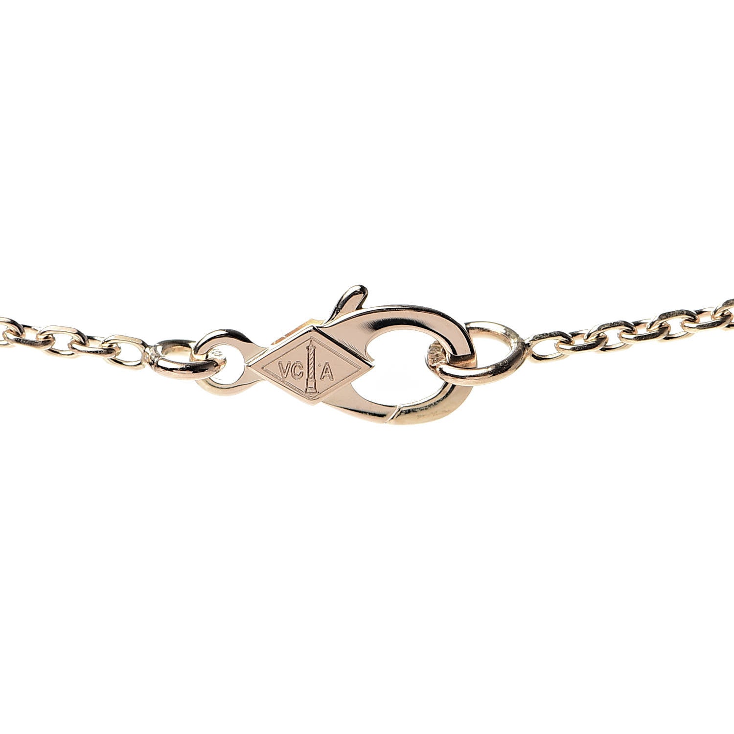 Van Cleef & Arpels 18K Rose Gold Perlee 5-Row Pendant Necklace 5 of 7