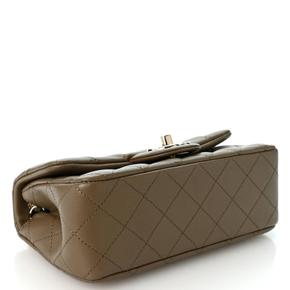 Chanel Lambskin Quilted Mini Rectangular CC Slide Flap Dark Khaki 4 of 11