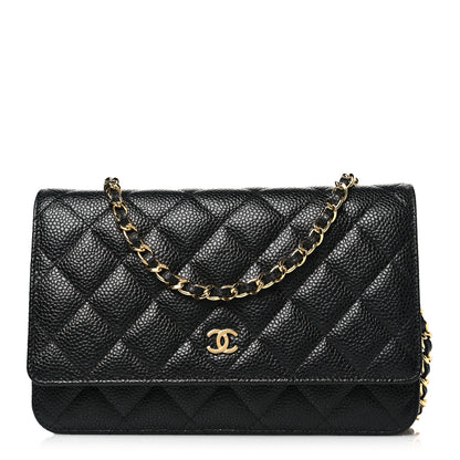 Chanel Caviar Quilted Wallet on Chain WOC Black 1 of 11