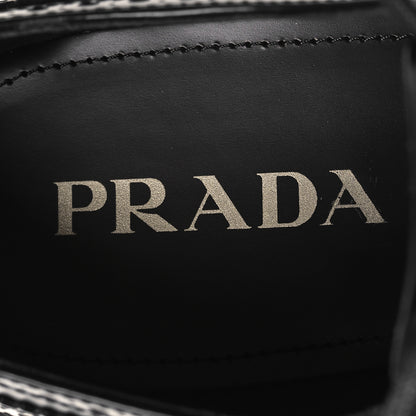 Prada Spazzolato Rois Lace Up Uomo Brogue Loafers 8 Black 9 of 9