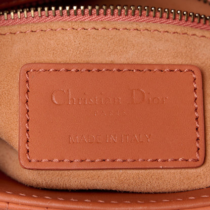 Christian Dior Ultra Matte Calfskin Cannage Mini Lady Dior Orange 6 of 13
